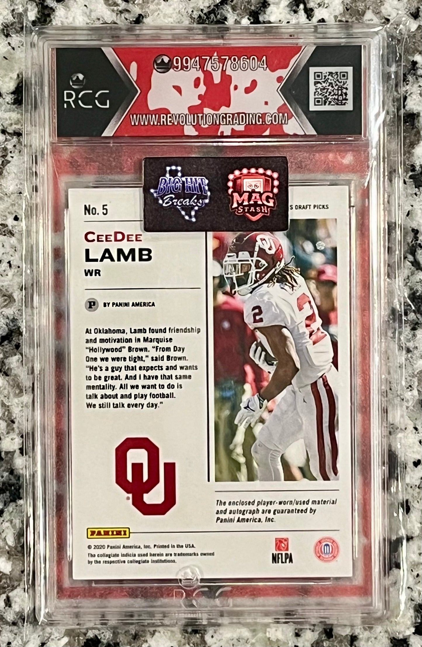 2020 Ceedee Lamb Gold RCG 8/10